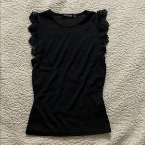 Lace Black Boohoo Tanktop